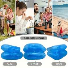 1/2pcs High-Quality Portable Inflatable Sofa, Water Resting Sofa - Durable PVC Transparent Design, Suitable For Party Gatherings And Pool Parties, Indoor And Outdoor Use, Travel Supplies - Inflatable Sofa - View 3