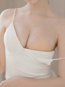 1 Pair Of Silicone Invisible Strapless Bras With Self-Adhesive Backless Push-Up Cups - Multicolor - View 2