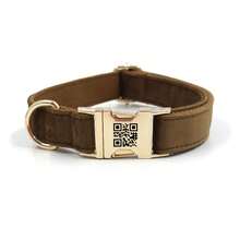 1 pieza Collar personalizado con código QR para mascotas en marrón y crema, con grabado de nombre personalizado y un código QR de contacto para protección de la privacidad, capaz de rastrear y localizar a la mascota. Multifuncional, adecuado como regalo para amantes de los perros y dueños de mascotas - Multicolor - Ver 18