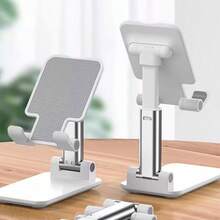 1pc Foldable Phone Stand, Adjustable Tablet Desktop Holder, Portable Desktop Phone Stand, Universal Hands-Free Stand, Foldable Non-Slip Base, Office Accessory, Perfect For Video Calls And Watching Movies, Great Tech Gift For Halloween And Christmas - Multicolor - View 1