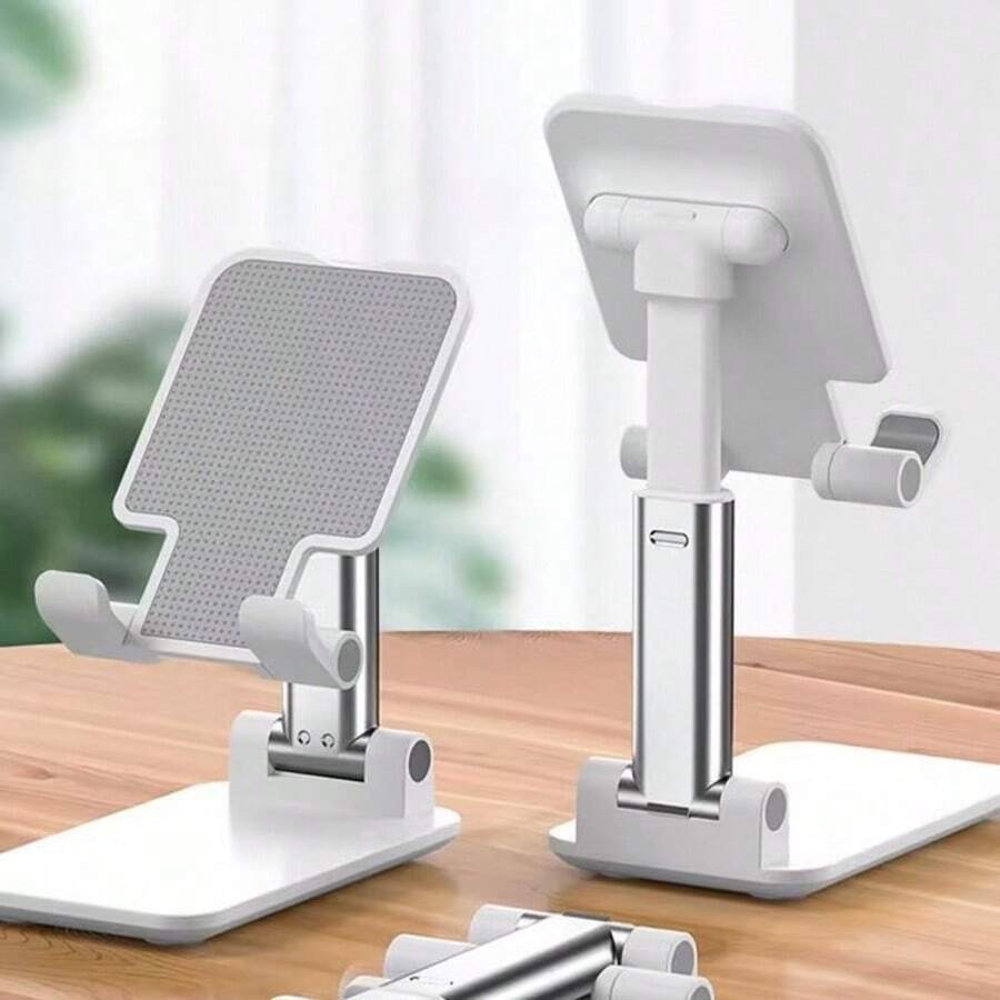 1pc Foldable Phone Stand, Adjustable Tablet Desktop Holder, Portable Desktop Phone Stand, Universal Hands-Free Stand, Foldable Non-Slip Base, Office Accessory, Perfect For Video Calls And Watching Movies, Great Tech Gift For Halloween And Christmas - Multicolor - View 1