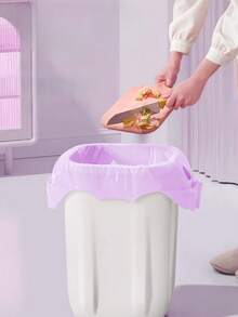 5/40/50/100pcs Lavender Scented Purple Shopping Bags, Suitable For Wholesale And Retail Use In Supermarkets And Stores, Garbage Bags - A - View 3