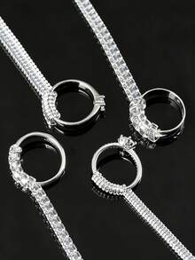 Bộ 1/4/8 miếng đệm chỉnh size nhẫn 4 kích cỡ, miếng đệm cao su trong suốt điều chỉnh được, bộ chỉnh size nhẫn phù hợp cho nhẫn bị rộng, miếng đệm ngăn, bộ kẹp xoắn silicone - nhiều màu - Xem 8