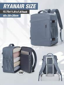 學生背包旅行背包，Ryanair 40x20x25cm 機上攜帶背包/飛行背包/旅行背包，符合 Ryanair 機艙尺寸要求，適合短途旅行，可輕鬆放入座位下方，全新手提旅行背包。中性時尚多色 15.6 吋筆記本電腦背包，可容納 15.6 吋筆記本電腦 - 彩色 - 查看 11