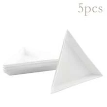 KLONKEE Triangular Sorting Tray, 5/20/30pcs White Plastic Bead Sorting Trays, DIY Craft Jewelry Project Bead Sorting Tray, Plastic White Magic Sequin Rhinestone Tray, Triangular Sorting Storage Board Craft And DIY Art Tray (Triangular) - White - View 9