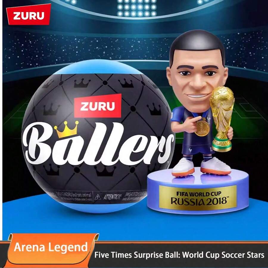 ZURU 5x Surprise Ball Series – 2022 World Cup Ballers Blind Box: Legendary Action Figure Collectible Toy - Multicolor - View 1