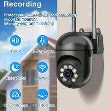 1080P HD 無線 WiFi 智慧家庭安全攝影機，動態偵測、彩色夜視與警報推送通知，支援 2.4GHz 無線網路，壁掛式室內監控攝影機，可透過手機 App 控制。適用於家庭安全監控、長者與兒童照護，USB 供電。 - 彩色 - 查看 16