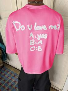 Personalized, Vacation, Male, Party, 2000s, Summer, Festival, New Year, Search. A Humorous Rhetorical Question Embroidered On Towels: "Do You Love Yourself?" With An Answer. - Merah muda cerah - View 1