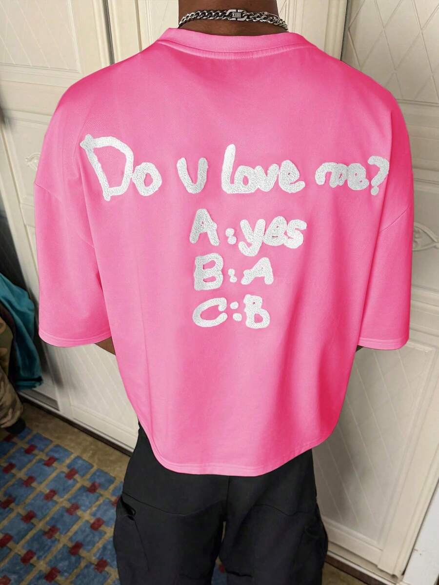 Personalized, Vacation, Male, Party, 2000s, Summer, Festival, New Year, Search. A Humorous Rhetorical Question Embroidered On Towels: "Do You Love Yourself?" With An Answer. - Merah muda cerah - View 1