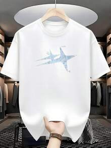 Two Bright Metallic Stars Symbolize Infinite Energy And Eternal Hope Alongside A Bright Future For This Men's T-Shirt - White - View 8