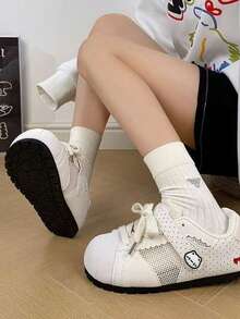 2026 Summer New Arrival Mesh Breathable White Sneakers For Women - Simple Casual Style, Cushioned Insole, Non-Slip, Perfect For Everyday Wear, Commuting, Dates, And School. - Mihei - View 11