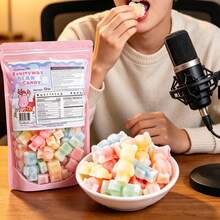 Gummy Glow Tasting Value Pack 12oz Bear Wax Candy & 5.36oz New Flavor Trial Bag, Pineapple Strawberry Assorted Fruit Flavors, Astronaut Bottle Shapes, Freezable ASMR Stress Relief Snack, Ideal For Football Game Party & Creative Gift - 2 Packs - View 3