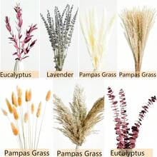 36/72pcs Bohemian Style Artificial Reed Grass Rabbit Tail Grass Home Decor Bouquet, Reed Eucalyptus Bouquet, Suitable For Wedding Floral Arrangement, Living Room Decoration - T013 - View 2