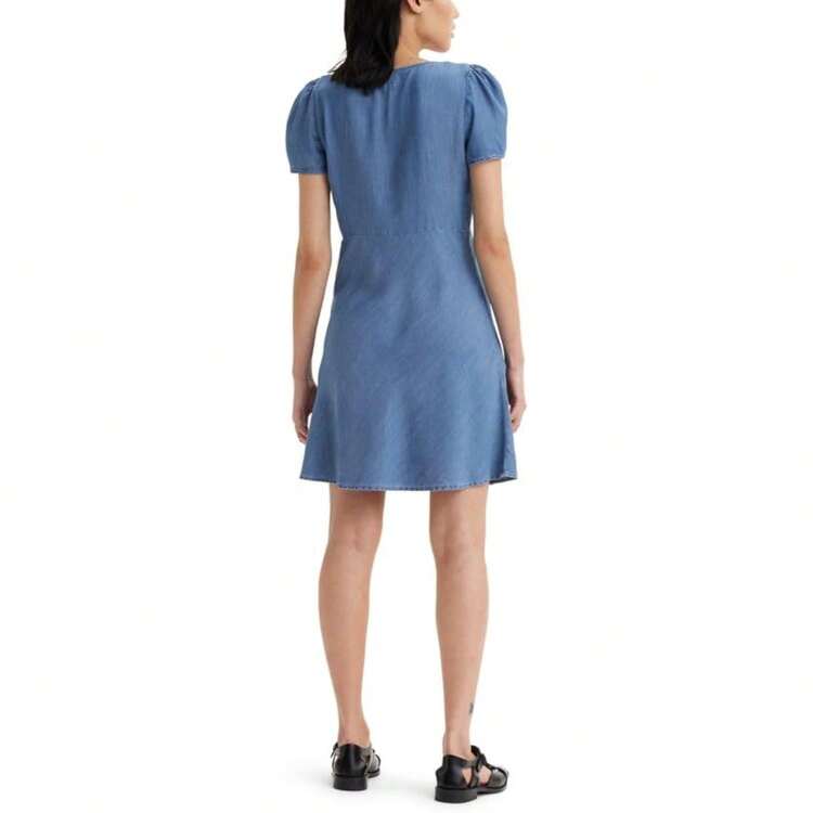 delray short sleeve mini dress Levi'S Delray Short Sleeve Mini Dress - Virgo Ditsy Caviar