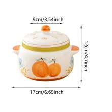 Cute Elegant Double-Ear Double-Lid Stew Pot With Lid And Fresh Fruit Bowl. Perfect For Kitchen And High-End Restaurant Use. Ideal Gift For Christmas, Graduation, Wedding And Mother's Day. - View 11