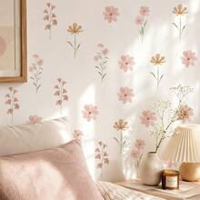 SURELIFE Bohemian Style Floral Wall Sticker, Watercolor Bedroom Living Room Home Decor, Removable PVC Sticker, Wall Art, Sticker, Wall Decal, Vinyl Sticker, Home Decor, Spring Decor, Renew Home, Rama Decor Sticker, Birthday Graduation Gift, Wall Decal, Room Decor, Home Decor, Wallpaper - Multicolor - View 4