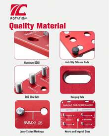 High Quality Thread Checkers, Nut And Bolt Gauges, Bolt Sizing And Thread Identification Tools – Comprehensive Thread Measurement Kit - 1 - View 4
