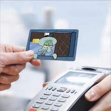 SpongeBob SquarePants 2pcs Cartoon Card Stickers, Suitable For Bank Cards, Bus Cards And Subway Cards, Waterproof - Multicolor - View 5