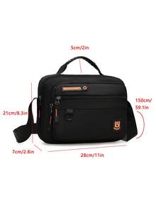 Men's Casual Shoulder Bag, Multi-Pocket Commuter Messenger Bag, Colorblock Crossbody Bag, Suitable For Business, Commuting, School, Back To School Season - Messenger Bag - View 8