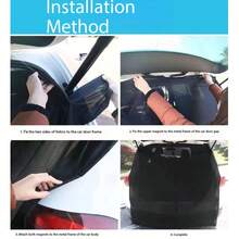 1pc Car Trunk Mosquito Net, Suitable For SUV/Off-Road Vehicle, Rear Door Sunshade Mosquito Tent, Ideal For Outdoor Camping And Road Trips - Black - View 12