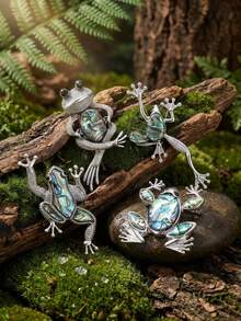 Stylish Enamel Frog Brooches For Women Unisex Animal Pins Banquet Jewelry Clothing Accessories/Friends Gathering Badges New Gifts - Frog - View 12