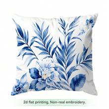 4pcs/1pc Fronha de Almofada em Porcelana Azul e Branca com Padrão Floral de Limão Sem Enchimento, Fronha de Almofada Impressa em Um Lado, Adequada para Sala de Estar, Quarto, Decoração de Casa, Fronha de Almofada para Todas as Estações - Multicolorido - Ver 15