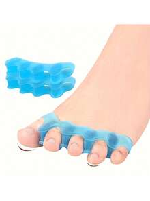 4Pcs Silicone Toe Separators Pads Unisex Soft Shock Absorption Toe Spacers Anti-Slip Anti-Wear Lightweight Foot Pads Insoles Comfortable Toe Cushions For Daily Wear Walking Running - A - 查看 5