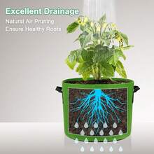 Felt Garden Vegetable Planting Bag, Decorative Flower Plant Growing Bag, Plant Cultivation Growth Bag, Non-Woven Fabric Planting Bucket - Multicolor - View 7
