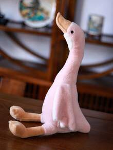11.81inch Sitting Goose Plush Doll - Super Soft And Fluffy, Silicone Doll Full Silicone Body Plush Anime Figure Stuffed Animal Teddy Bear Plushies Dolls For Boys And Girls Office Desk Accessories Room Decor Halloween Squishy Squishies - Multicolor - View 12