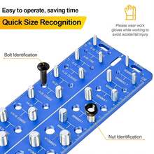 High Quality 30-In-1 Nut And Bolt Thread Checker – Standard And Metric Thread Gauge Tool With 15 SAE And 15 Metric Sizes, Wall Mounted Thread Identifier With Imperial And Centimeter Rulers - 1 - View 2