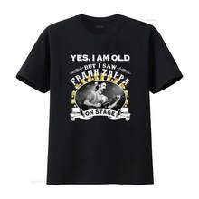 Vintage Style YES I AM OLD BUT SAW FRANK ZAPPA ON STAGE T Shirt Vintage Washed Comfortable Designer Clothes Homme Slightly - 款式 - 查看 1
