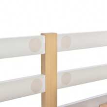 Cama infantil tipo casa del árbol Flieks con escalera, 90 x 200 cm, cama alta para niños – Base de 2 láminas – Natural y blanco - Blanco - Ver 10