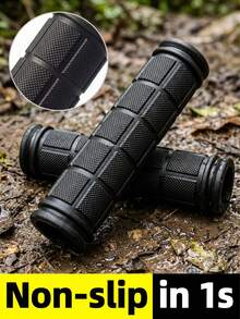 Shockproof Bike Handlebar Grips With Square Grid Bicycle Bar Grips For Adult Riders Firm Rubber Hand Grip For Trail Commute Bike Stuff BMX MTB Scooters Folding Bike Mountain & Cruiser Bikes Motorcycle Handles Bike Accessories - Multicolor - View 5