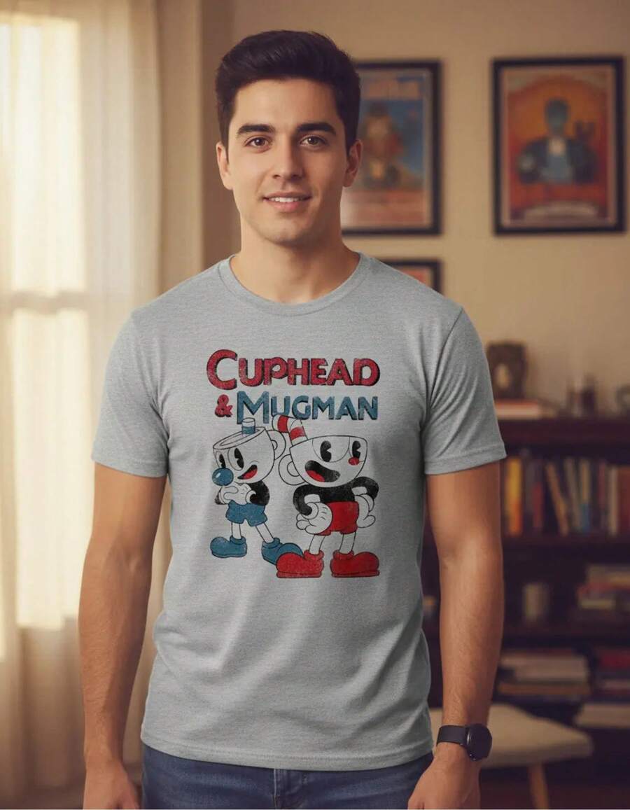 Mugman Gamer Geek Video Game T-Shirt - Black - View 1