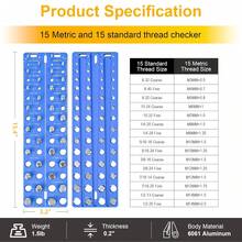 High Quality 30-In-1 Nut And Bolt Thread Checker – Standard And Metric Thread Gauge Tool With 15 SAE And 15 Metric Sizes, Wall Mounted Thread Identifier With Imperial And Centimeter Rulers - 1 - View 4
