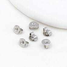 10/50/100 Stücke 4,5*6mm Edelstahl Anti-Fall Schmetterlings-Ohrring-Rückseiten, hypoallergene Gold-/Silberfarbene Ohrring-Stecker für Ohrring-Reparatur und Ersatz, handgemachter Schmuck DIY-Herstellung, Ohrring-Muttern, gerollte Kante Schmetterlings-Ohrring-Rückseiten, Anti-Fall Ohrring-Stecker, Schmuck-Handarbeitsmaterialien, Nadel-Ohrring-Rückseiten, Ohrring-Zubehör für Piercings, Ohrring-Rückseiten in Großpackung - Verschiedenfarbig - Übersicht 7