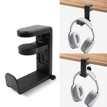 Dudukan Headphone Universal, Perekat Plastik, Gantungan Dinding Bawah Meja, Penahan Headset untuk Gaming, Braket Earphone, Pengait Serbaguna - MultiWarna - View 2