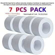 7 Rolls Self-Adhesive PVC Sealing Tape | Waterproof For Shower, Kitchen, Bathroom, Corner Decoration - 2.2cm/0.86in*1m/39.37in - View 1