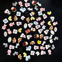 5/12/18/22/32/46 Buah Kancing Resin Kartun Bermata Dua Gaya Acak Pola Kucing Anjing Penguin Kelinci Aksesoris DIY Dekorasi Pakaian Boneka Aksesoris Buatan Tangan Kancing Dekoratif Buatan Tangan - Beraneka warna - View 7
