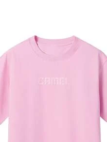 CAMEL CROWN 女款戶外運動T恤，快乾透氣跑步健身穿著 - 亮珊瑚 - 查看 3