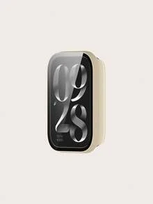 1pc Plain Integrated PC Protective Case & Screen Protector Compatible With Xiaomi Smart Band 10 Pro Scratch/Shock Proof Full Cover Bumper, Women/Men - Smart Band 10 Pro - View 8