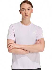 Adidas 速乾涼感跑步女子短袖T卹 - 粉色 - 查看 1