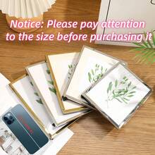 1pc Small Desktop Photo Frame, Silver Metal Frame, Suitable For Tabletop Display And Wall Decor - Best Gift For Father's Day, Wedding, Birthday - Multicolor - View 3