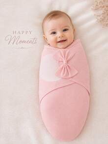 HAPPY WALK 100% Woven Baby Swaddle Blanket, Soft Comfortable Breathable Skin-Friendly Blanket For Newborns 0-3 Months, Essential Baby Bedding, Unisex Swaddle Blanket, Holiday Gift - Fifth Generation Upgraded Version - Soft Pink - View 3