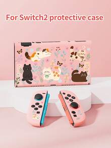 New Switch 2 (2025) Game Console Accessories, Cartoon Kitten Floral Pattern Switch Protective Case, Compatible With Switch 2/Switch NS/Switch OLED/Lite, Suitable For Switch 2/Switch Game Console Accessories, Full Set, Storage Bag, Card-Insertable Dock, Switch Protective Case, Best Gift For Switch Players - Multicolor - View 19