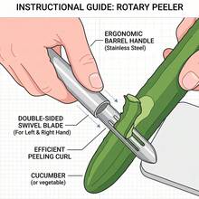 Full Rustproof Stainless Steel Peeler,Ultra Sharp Swivel Blade,Ergonomic Solid Handle With Hanging Hole,Labor-Saving Kitchen Gadget For Potato,Cucumber,Carrot,Apple,Orange,Dishwasher Easy To Clean - Multicolor - View 5