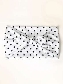1pc Women's Polka Dot Outdoor Casual Sports Extra Wide Bow Headband - Multicolor - View 12