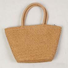 Breathable Straw Woven Storage Small Bag, Vintage Pastoral Versatile - Multicolor - View 6