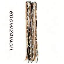 Vintage Long Tassel Hair Accessory, 24-Inch Model Wear Style, BB Clip Colorful Rope Yarn Hair Ornament - Multicolor - View 6