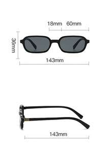 1 Pair Small Rectangular Frame Fashion Glasses, Suitable For Vacation, Travel, Sports, Driving, Festivals, Beach, Music Festival, Outing, Summer Accessories, Holidays, Family Outings, Elegant Dressing, Street Style Accessories, Sports, Party, Outdoor Activities, Street Look, Fishing, Summer Beach Vacation, Travel, Back To School Season Collegiate Style. Rectangular Frame - Black - View 4